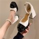 Fashion Low-cut Square Toe High Heels