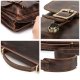 Leather men's business briefcase