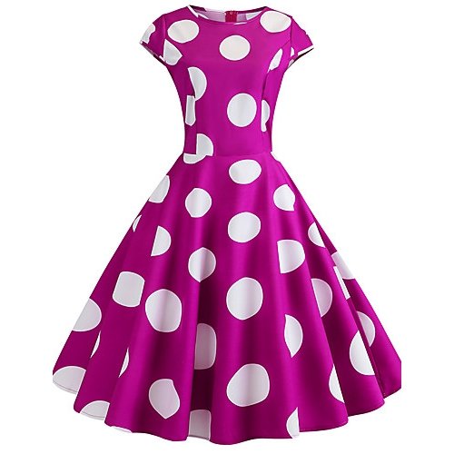 Female vintage dress, dot print