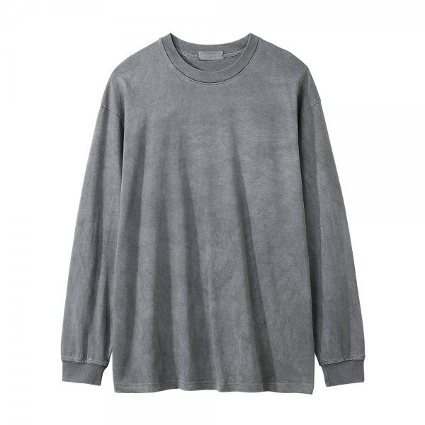 Washed Old Long-sleeved T-shirt For Men