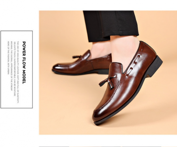 Men's New Suit Low Heel Leather Shoes