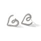 Line Spiral Love Heart Earrings Female