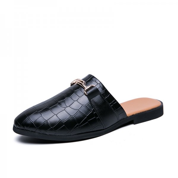 Men'S Slippers  Half-Up Shoes  Men'S Trend  Outer Wear  Half-Up Shoes  Men'S Shoes Without Heels