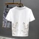 Men's Short Sleeve Chinese Style T-shirt Pure Cotton Youth Printing Heavy Work Half Sleeve Bottoming Shirt