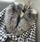 Fur Coat Women's Short Houndstooth Fur Collar Silver Fox Fur Jacket