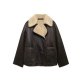 European And American Style Lapel Single Breasted Double Pocket Fur Integrated Casual Jacket