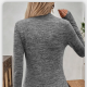 Turtleneck Oblique Zipper Long Sleeve Pullover Bottoming Shirt