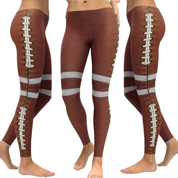 Digital Printing European And American Rugby Baseball Yoga Pants