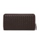 Men's Simple Leather Woven Pattern Wallet