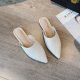 Baotou Half Slippers Female Flat-bottom Pointed Toe Wear Lazy Sandals