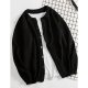 Women solid color long-sleeved cardigan daily