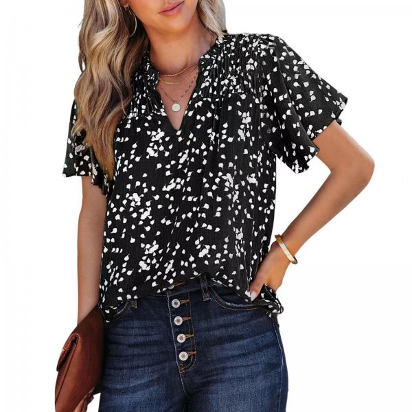 Women's Printed Fashion Short-sleeved Top