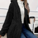 European And American Hooded Solid Color Cardigan Button Long Sleeve Coat