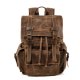 Men's And Women's Beeswax Canvas Travel Outdoor Leather Mountaineering Bag