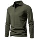 Retro Men's V-neck Long-sleeved T-shirt