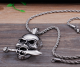 Punk European And American Exaggerated Titanium Steel Skull Pendant Domineering Men's Necklace