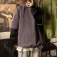 Fashion Velvet Padded Fake Two-piece Sports Hoodie