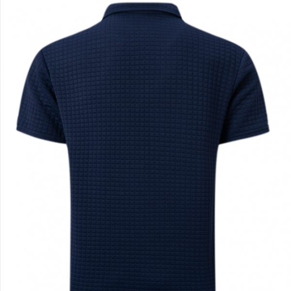 Button Jacquard Plaid Men's Sports Polo Shirt Men