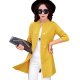 Female casual, head chic long sleeve cotton long coat, solid stand