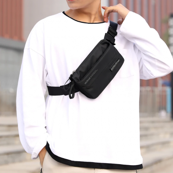 Nylon chest bag shoulder bag