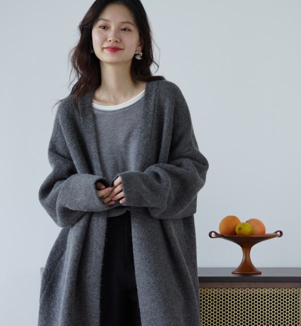 Long Knitted Cardigan Coat Women's Loose Knitted Top