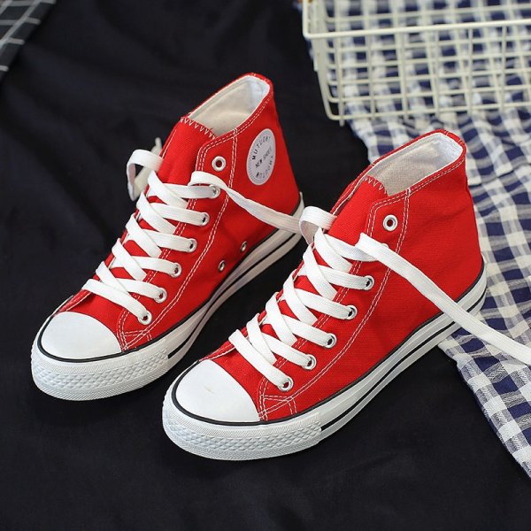 Women's Fashion High-top Canvas Shoes