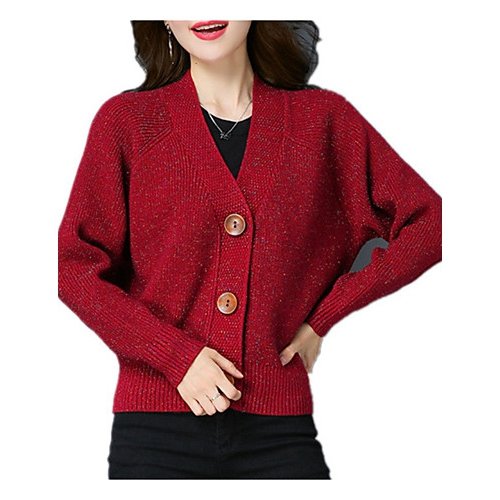 Women solid color long sleeve Slim cardigan basic daily routine cotton