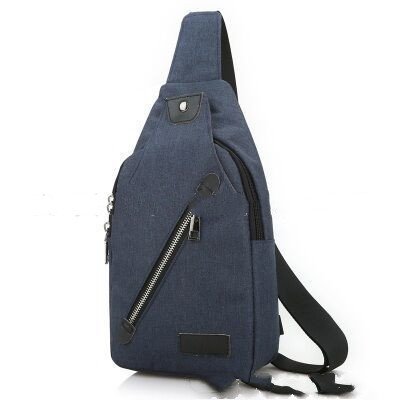 Canvas diagonal shoulder bag backpack