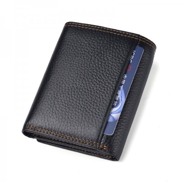 Men Fashion Leather Shield Anti Theft Wallet