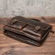 Leather men's business briefcase