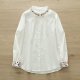 Ethnic Style Embroidered Chinese Knot Button Chinese Long Sleeve Shirt