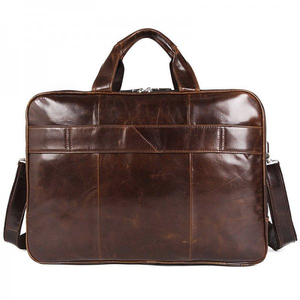 Large-capacity Leather Handbag Computer Briefcase