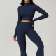 Zipper Tight Long Sleeve Yoga Wear