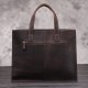 Crazy Horse Leather Business Leather Briefcase Cowhide Messenger Bag