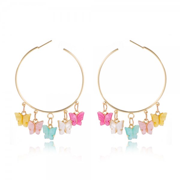 Acetate Plate Butterfly Earrings Summer Fashion Jewelry