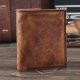 Whistleblower Wrinkled First Layer Cowhide Hand Dyed Short Wallet Retro Fashion