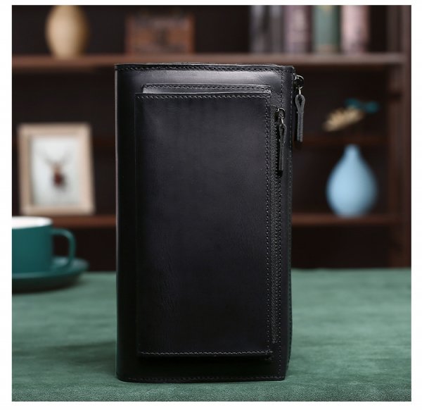 Leather Hand-held Plus-sized Capacity Hand-held Mobile Phone Wallet