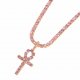 Women's Hip Hop Colorful Zircon Pendant Tennis Chain