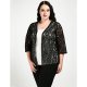 Women basic, jacket, solid color, lace