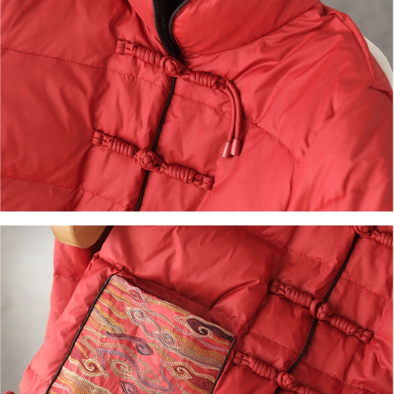 Women's Clothing Short Embroidery Down Jacket Women