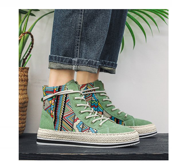 High-top Canvas Casual Board Shoes