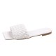 Summer New Style Woven Large Size Slippers Fashion Foreign Trade Word Beach Shoes Women