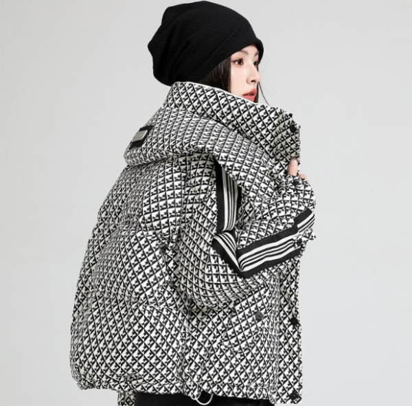 Gloves Down Jacket Women's Large Lapel Fashion Design Thickened Coat