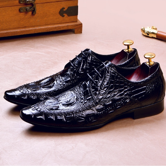 Men's Dress Shoes Crocodile Pattern British