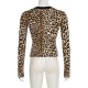 American Hot Girl Sexy Leopard Print Chest-flattering Top For Women