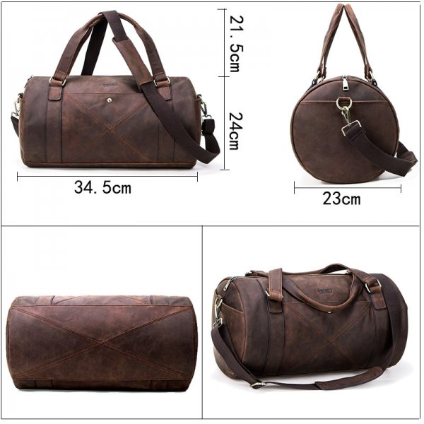 Leather travel bag