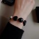 Special Interest Light Luxury Black Agate Love Heart Beaded Bracelet