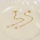 Light Luxury High Quality Advanced Classic Natural Baroque Pearl Chain Earrings