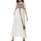 Women Plus Size Going out Maxi Shift Dress High Waist White