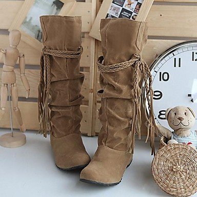 Suede shoes autumn and winter boots slouch wedge heel